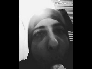 Marokański Hijabi obciąganie Deepthroat