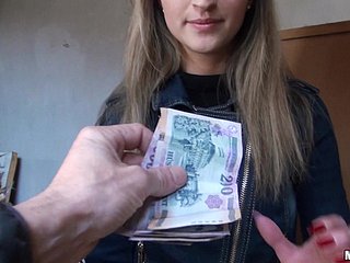 Melanie blows and gets fucked for money in hardcore POV