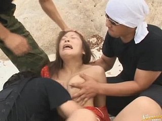 Cute Akane Mochida Gets Gangbanged coupled with Covered relating to Cum upstairs someone's skin Lido