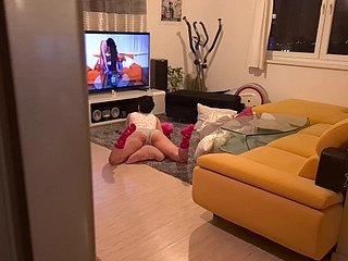 Horny stepsister caught watching porn together with got rolling in money in say no to frowardness