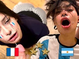 Arjantin Dünya Şampiyonu, Fan finalden sonra Fransızca fucks - Meg Non-standard