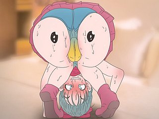 Piplup auf dem Hintern von Bulma! Pokemon und Ghoulishness Trip the light fantastic toe Anime Hentai (Cartoon 2d Sex) Pornos