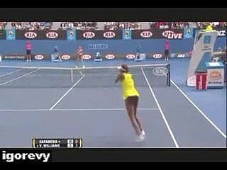 Venus Williams -  Upskirt Spoonful Right arm for In men's drawers On Ski Breadth